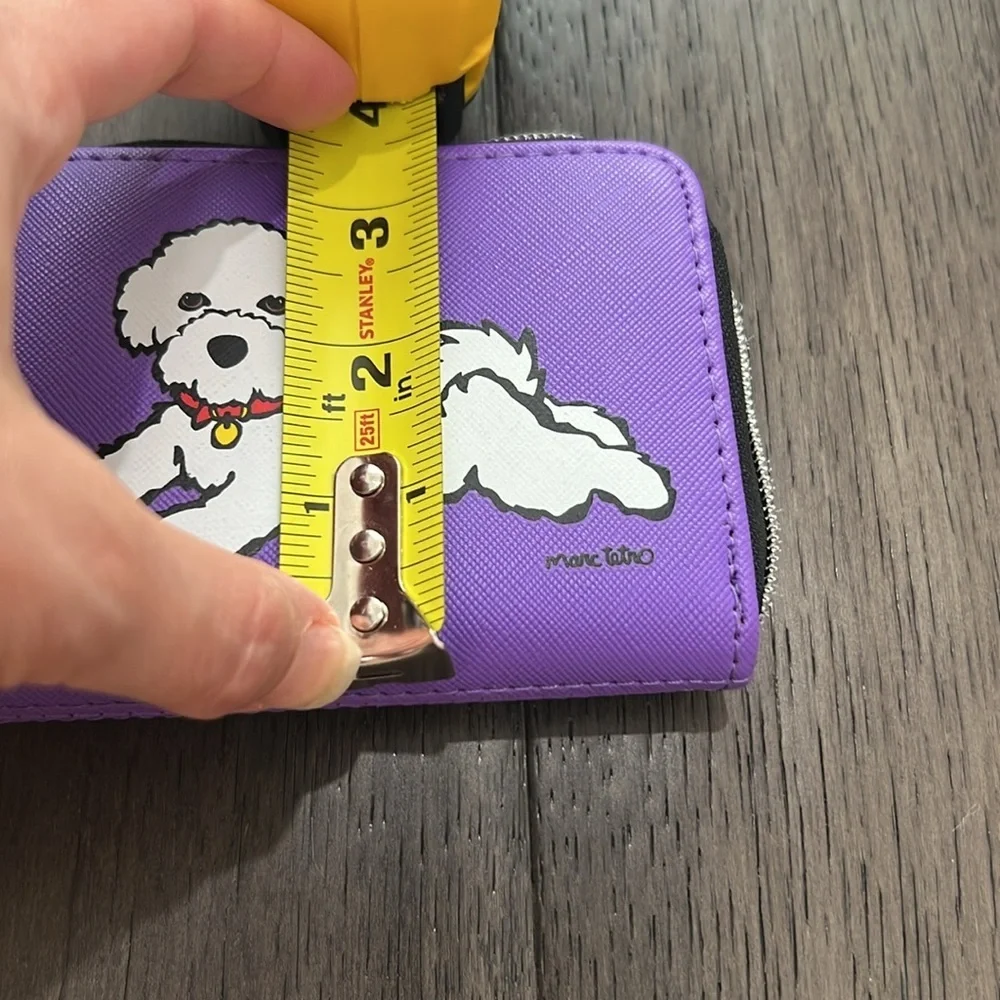 Marc Tetro bichon frise wristlet wallet